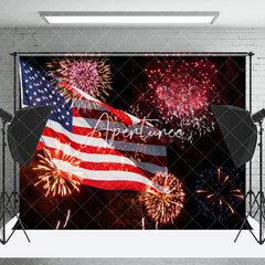 Aperturee - American Flag Color Spark Independence Day Backdrop