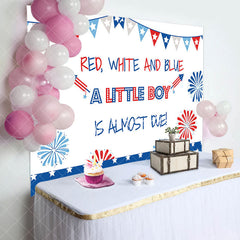 Aperturee - American Flag Little Boy Baby Shower Party Backdrop