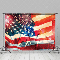 Aperturee - American Flag People Spark Independence Day Backdrop