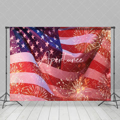 Aperturee - American Flag Sparkling Independence Day Backdrop