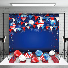 Aperturee - American Flag Stars Balloons Cake Smash Backdrop