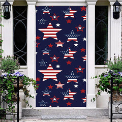 Aperturee - American Flag Stars Door Cover For Independence Day