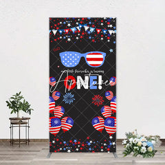 Aperturee - American Flag Stars Glasses Arch 1st Birthday Backdrop