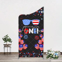 Aperturee - American Flag Stars Glasses Arch 1st Birthday Backdrop