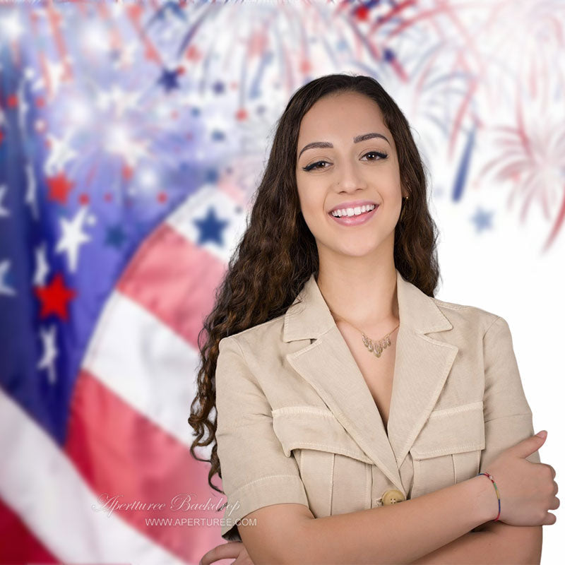 Aperturee - American Flag Stars Spark Independence Day Backdrop