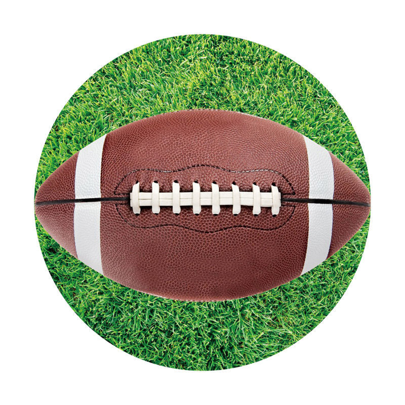 Aperturee American Football In Grass Sport Round Party Backdrop