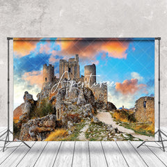 Aperturee - Ancient Rocca Calascio Castle Ruins Photo Backdrop