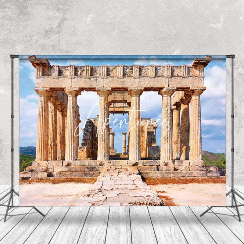 Aperturee - Ancient Temple Of Aphaea Ruins Architecture Backdrop