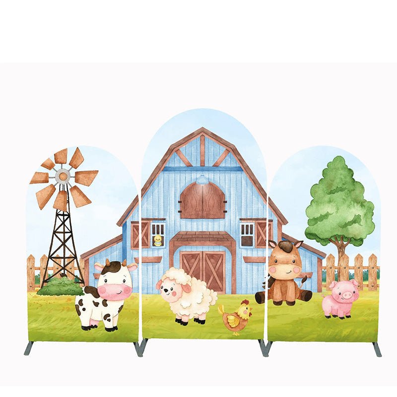 Aperturee Animals Farmhouse Birthday Party Arch Backdrop Kit