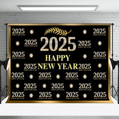 Aperturee - Aperturee 2025 Happy New Year Golden Balloons Party Backdrop