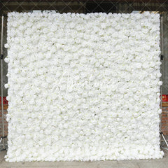 Aperturee - Aperturee 3D Solid White Flower Birthday Party Backdrop Decor