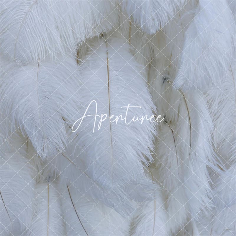 Aperturee - Aperturee 3D White Feather Wall Bridal Shower Party Backdrop