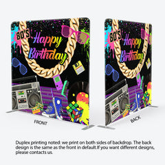 Aperturee - Aperturee 80S Graffiti Theme Fabric Backdrop Cover for Birthday