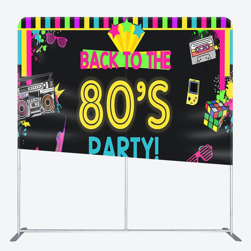 Aperturee - Aperturee 80S Theme Fabric Backdrop Cover for Back To School