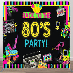 Aperturee - Aperturee 80S Theme Fabric Backdrop Cover for Back To School