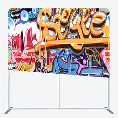 Aperturee - Aperturee 90S Style Graffiti Fabric Backdrop For Birthday Party