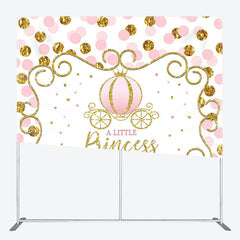 Aperturee - Aperturee A Little Princess Is On Her Way Fabric Backdrop Cover for Baby Shower