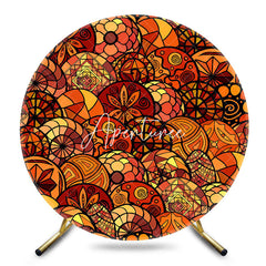 Aperturee - Aperturee Abstract Autumn Mandala Round Ethiopian Backdrop