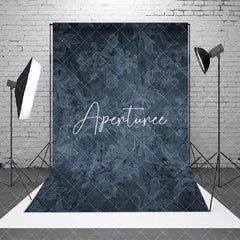 Aperturee - Aperturee Abstract Black Floral Pattern Damask Photo Backdrop