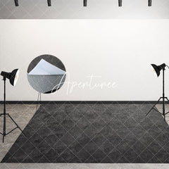 Aperturee - Aperturee Abstract Black Grey Pattern Fabric Floor Backdrop