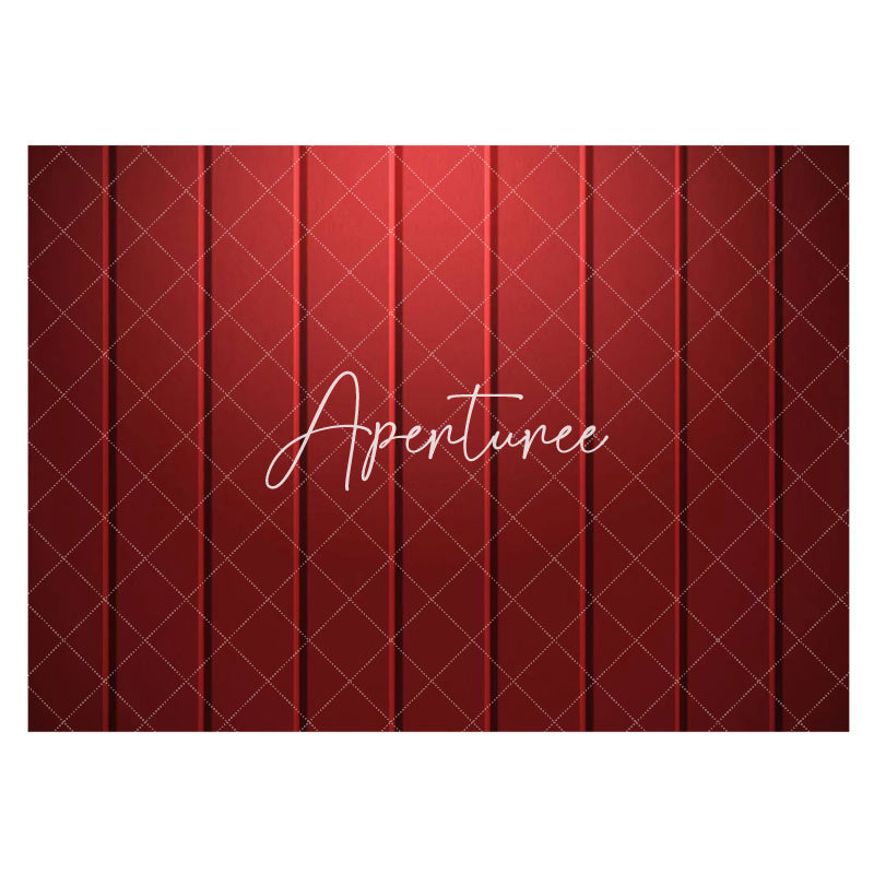 Aperturee - Aperturee Abstract Dark Red Stripe Pattern Rubber Floor Mat