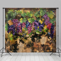 Aperturee - Aperturee Abstract Painted Grapes Brown Fine Art Photo Backdrop
