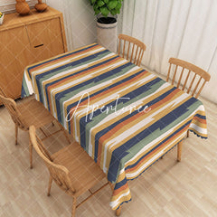 Aperturee - Aperturee Abstract Stripes Modern Rectangle Tablecloth