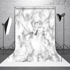 Aperturee - Aperturee Abstract White Grey Marbled Photo Booth Backdrop