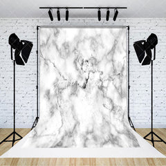 Aperturee - Aperturee Abstract White Grey Marbled Photo Booth Backdrop