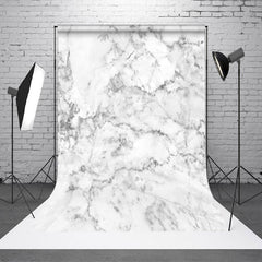 Aperturee - Aperturee Abstract White Grey Marbled Print Photo Backdrop