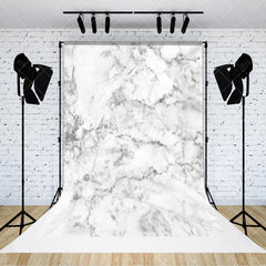 Aperturee - Aperturee Abstract White Grey Marbled Print Photo Backdrop