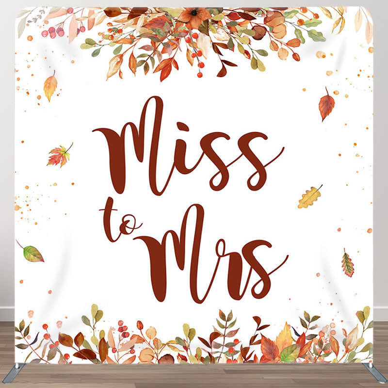 Aperturee - Aperturee Adorable Autumn Leaves Fabric Backdrop Cover for Wedding