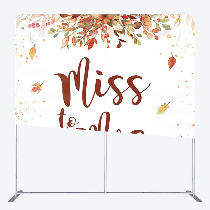 Aperturee - Aperturee Adorable Autumn Leaves Fabric Backdrop Cover for Wedding