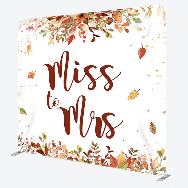 Aperturee - Aperturee Adorable Autumn Leaves Fabric Backdrop Cover for Wedding