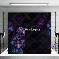 Aperturee - Aperturee Aesthetic Dark Floral Fine Art Room Set Backdrop