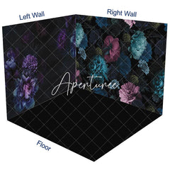 Aperturee - Aperturee Aesthetic Dark Floral Fine Art Room Set Backdrop