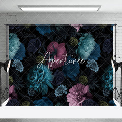 Aperturee - Aperturee Aesthetic Dark Floral Fine Art Room Set Backdrop