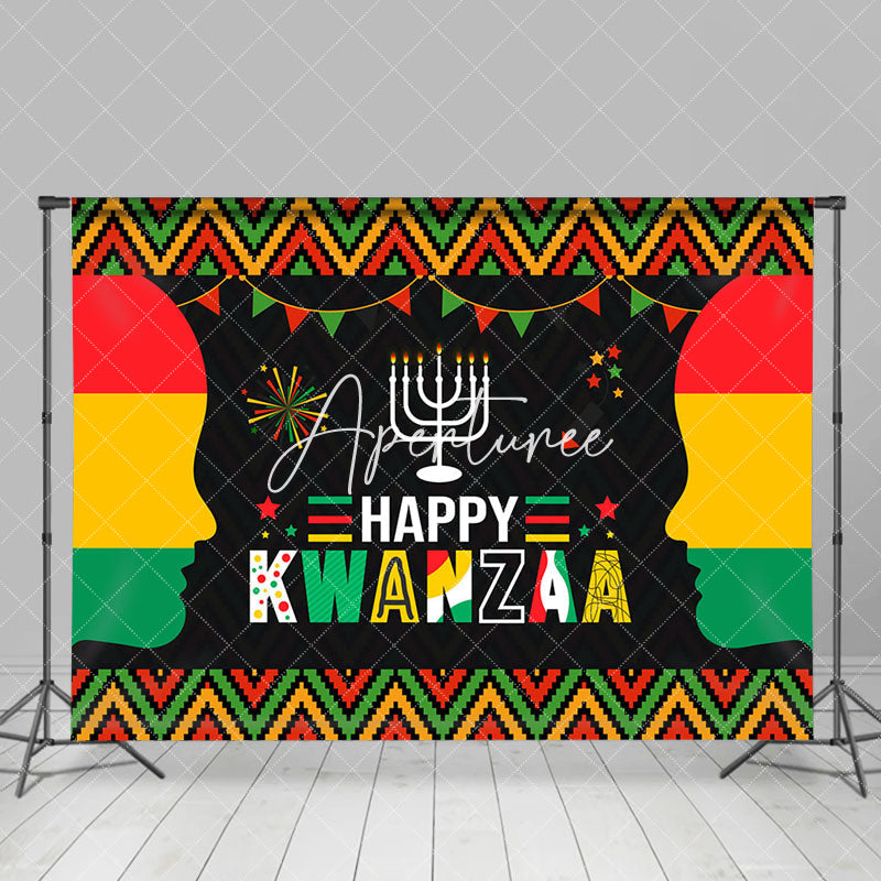 Aperturee - Aperturee African Tribe Cultural Pattern Happy Kwanzaa Backdrop