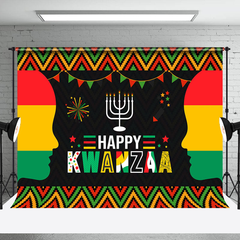 Aperturee - Aperturee African Tribe Cultural Pattern Happy Kwanzaa Backdrop