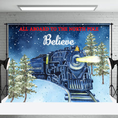 Aperturee - Aperturee All Aboard To North Pole Believe Christmas Backdrop