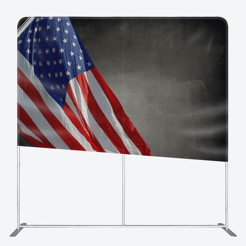 Aperturee - Aperturee American Flag Fabric Backdrop Cover for Independence Day