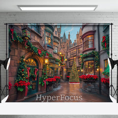 Aperturee - Aperturee Anicent Brown Town Festive Christmas Vibe Backdrop