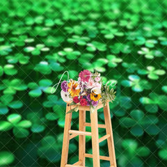 Aperturee - Aperturee Animated 3D Style Clover St Patrick Holiday Backdrop