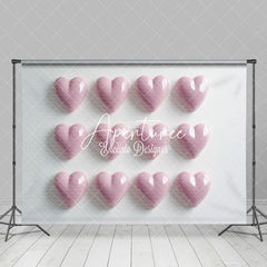 Aperturee - Aperturee Artistic Purple Love Heart Valentines Day Backdrop