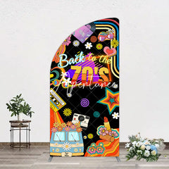 Aperturee - Aperturee Back To The 70s Black Musical Birthday Arch Backdrop