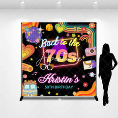 Aperturee - Aperturee Back To The 70s Groovy Custom 50th Birthday Backdrop