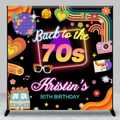 Aperturee - Aperturee Back To The 70s Groovy Custom 50th Birthday Backdrop