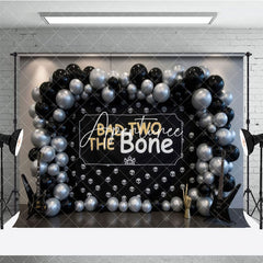 Aperturee - Aperturee Bad Two The Bone Balloon Birthday Cake Smash Backdrop