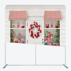 Aperturee - Aperturee Balloon And Candy Fabric Backdrop Cover for Christmas