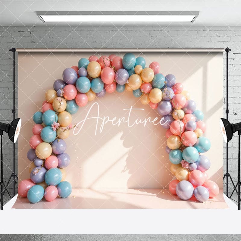 Aperturee - Aperturee Balloon Arch Chiara Lights Wall Photography Backdrop